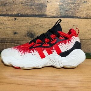 Adidas Men's Red and White Athletic Shoes
